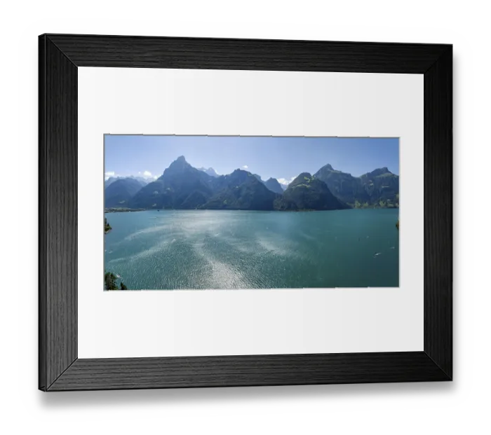Framed Print : Lake Uri, part of Lake Lucerne near Flueelen