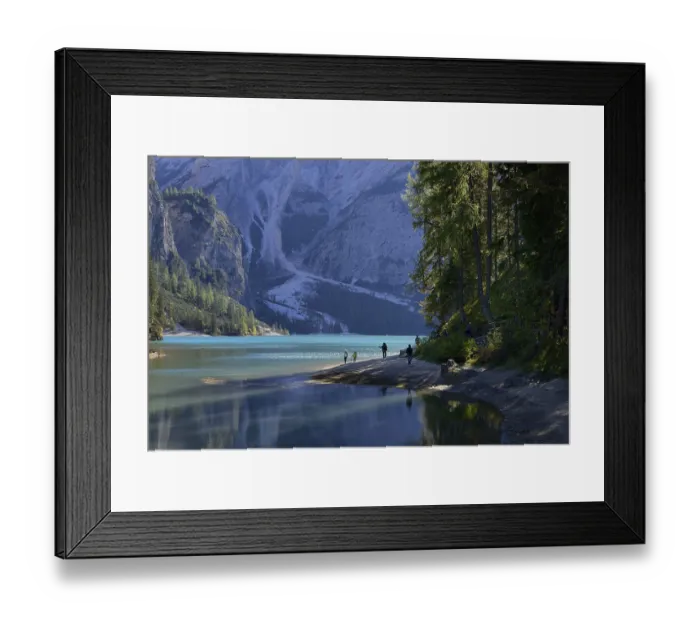 Framed Print : Lago di Braies, nature park Park