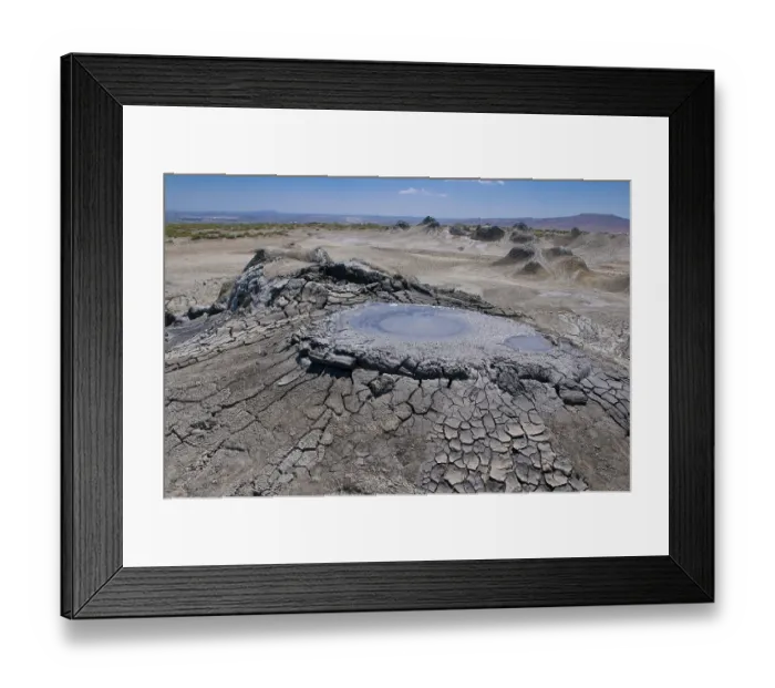 Framed Print : Mud volcanoes in Azerbaijan, Middle East