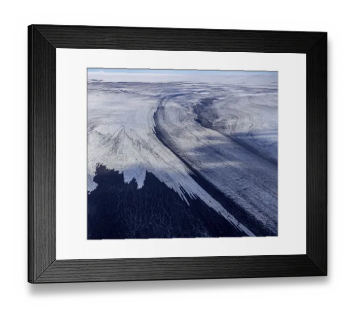 Framed Print : Aerial view of structures of Vatnajoekull glacier Framed Print : Aerial view of structures of Vatnajoekull glacier