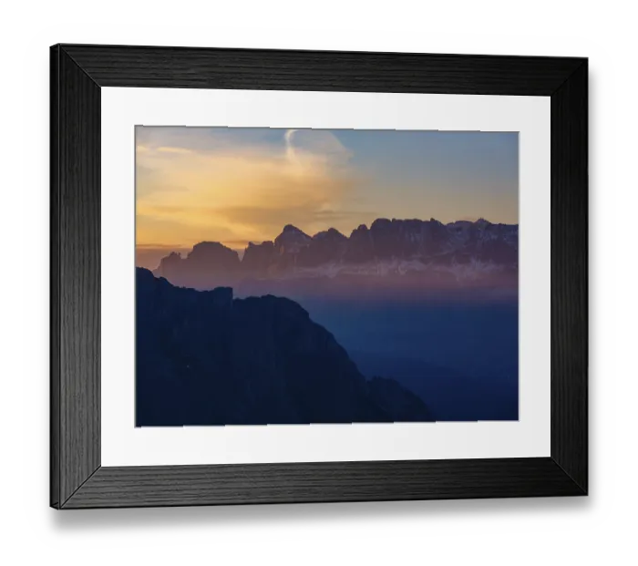 Framed Print : Sella Group in the first sunlight