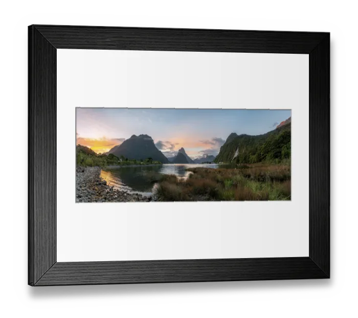 Framed Print : Mitre Peak, reflection in water