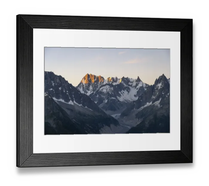 Framed Print : Morning atmosphere, mountain landscape at sunrise