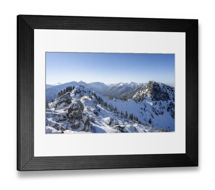 Framed Print : Snow-covered mountain landscape Framed Print : Snow-covered mountain landscape