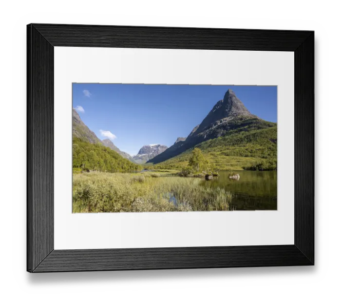 Framed Print : Lake Litlvatnet in Innerdalen High Valley Framed Print : Lake Litlvatnet in Innerdalen High Valley