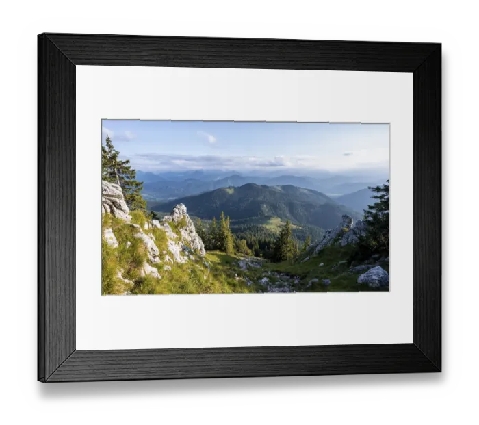 Framed Print : Mountains and landscape, Hike to the Benediktenwand