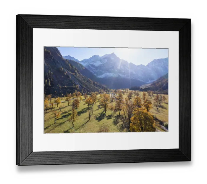 Framed Print : Aerial view, Grosser Ahornboden in autumn