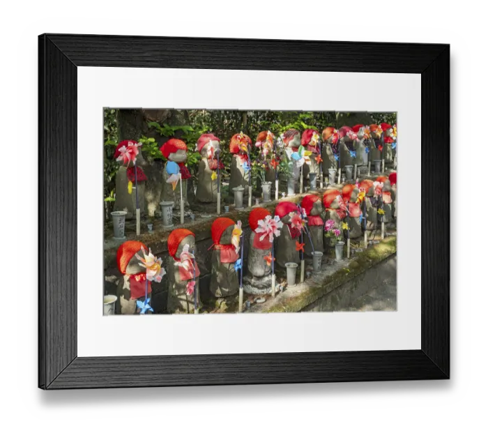 Framed Print : Jizo statues at the Garden of Unborn Children