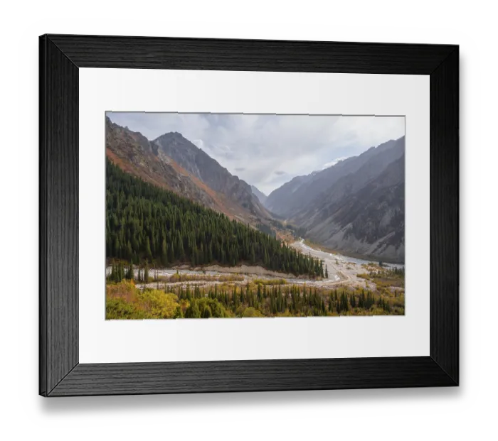 Framed Print : View into the Ala Archa valley