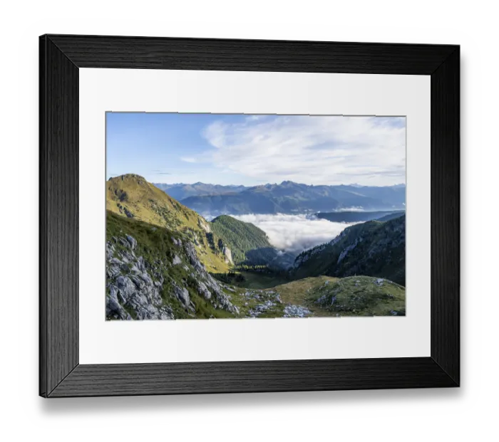 Framed Print : Winkler Tal, mountain valley, Carnic High Trail