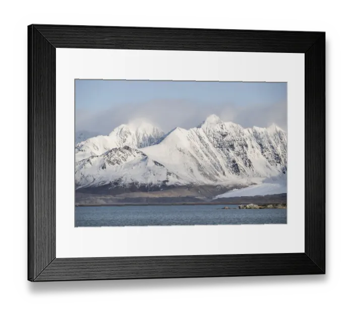 Framed Print : Snowy mountains, Spitsbergen, Svalbard Framed Print : Snowy mountains, Spitsbergen, Svalbard