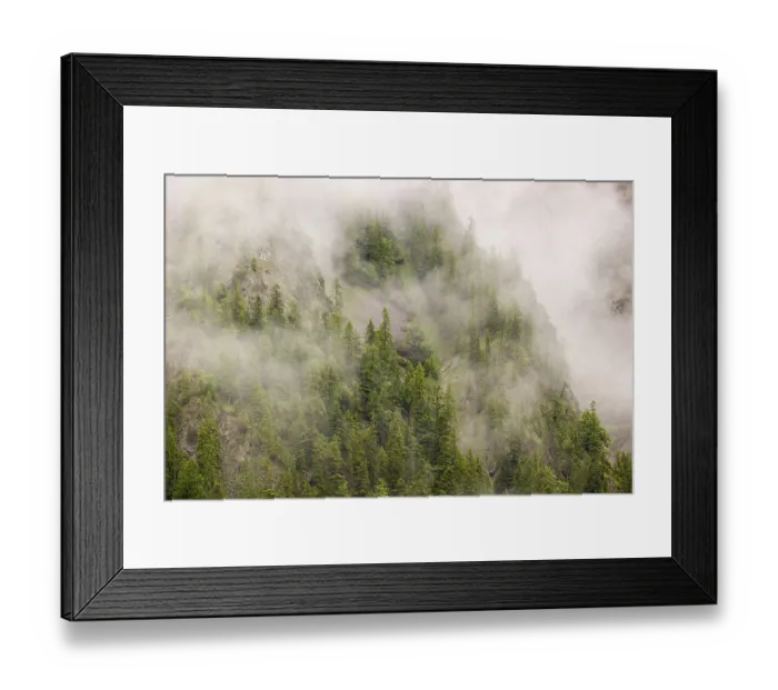 Framed Print : Wisps of mist cover the Karwendel mountains in the Grosser Ahornboden nature reserve