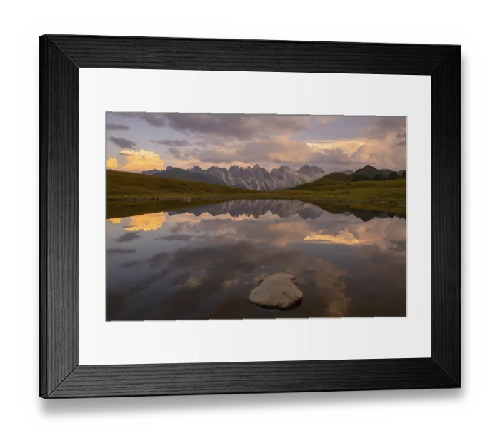 Framed Print : Salfains Lake, behind it the Kalkkoegel