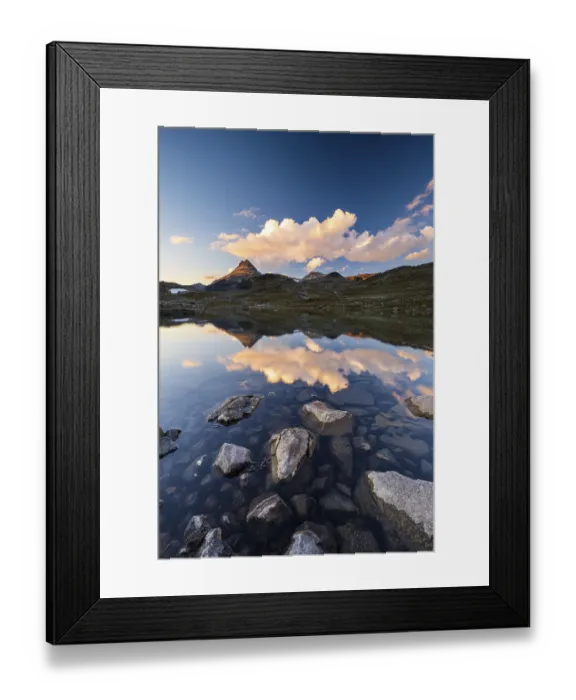 Framed Print : Mountain landscape in Jotunheimen National Park Framed Print : Mountain landscape in Jotunheimen National Park