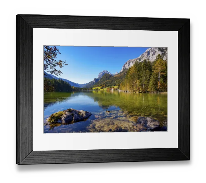 Framed Print : Hintersee with Reiteralm, Ramsau