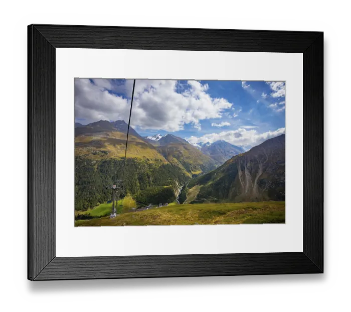 Framed Print : View from the Wildspitze mountain station into the Windach valley Framed Print : View from the Wildspitze mountain station into the Windach valley