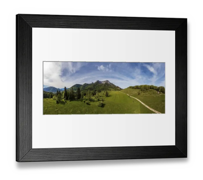 Framed Print : Drone image, Eisenaualm with Schafberg Framed Print : Drone image, Eisenaualm with Schafberg