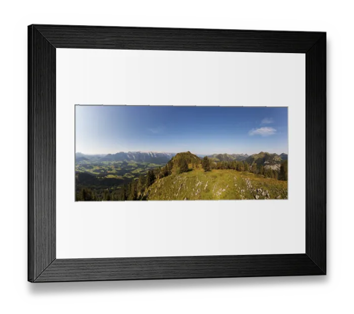 Framed Print : Drone shot, summit of the Einberg with a view of the Lammertal and Tennengebirge mountains