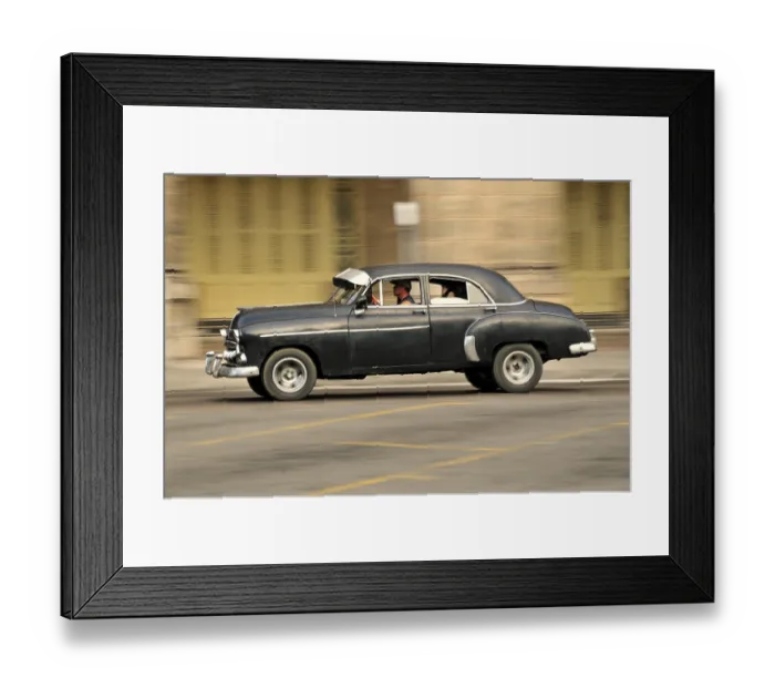 Framed Print : Vintage car, Habana Vieja, Old Havana