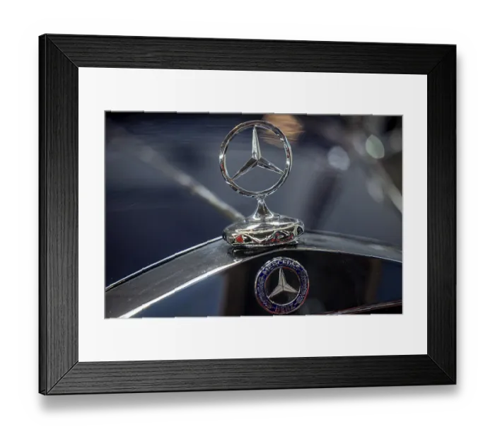 Framed Print : Retro Classics motor show, Mercedes star Framed Print : Retro Classics motor show, Mercedes star
