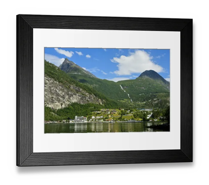 Framed Print : Geiranger at Geirangerfjord, Norway, Europe Framed Print : Geiranger at Geirangerfjord, Norway, Europe
