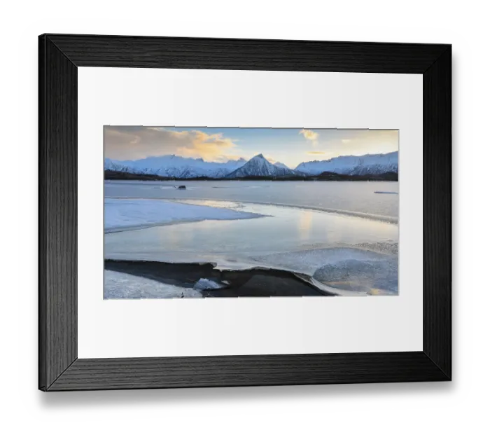 Framed Print : Frozen Fjord, Vatnfjorden, Nordpollen Framed Print : Frozen Fjord, Vatnfjorden, Nordpollen