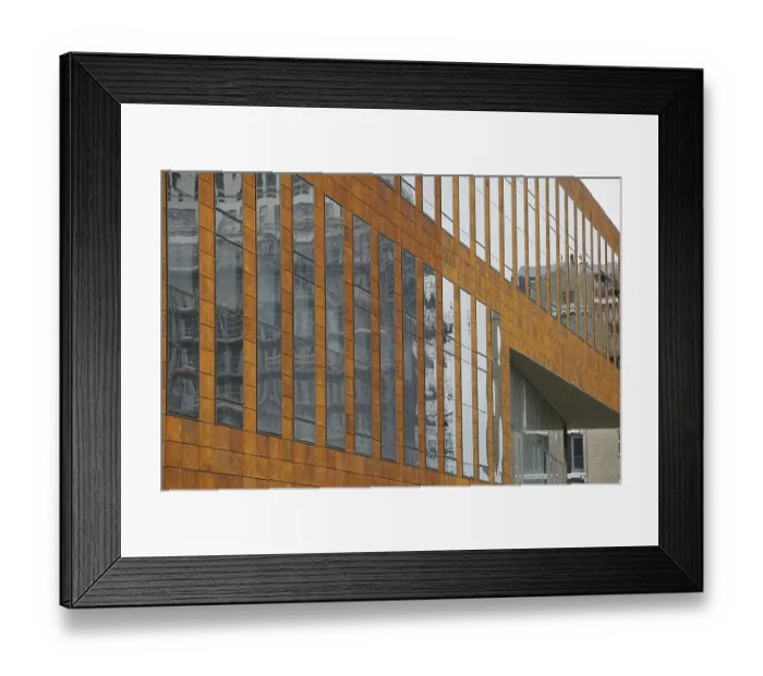 Framed Print : Modern facade of an office building