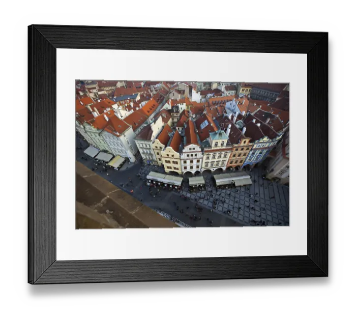 Framed Print : View from The Old Town Square on roofs of Prague City Framed Print : View from The Old Town Square on roofs of Prague City