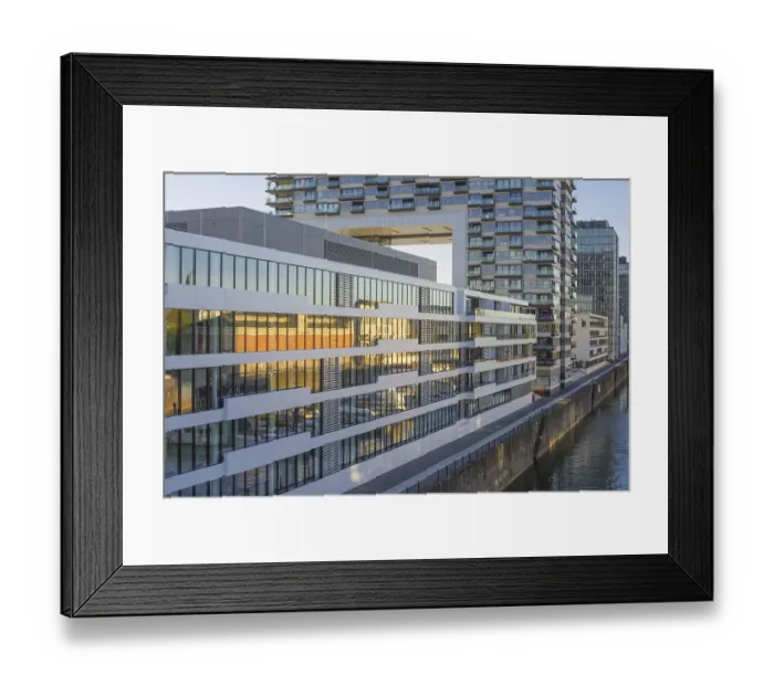 Framed Print : Crane Houses, Rheinau Harbour, Cologne