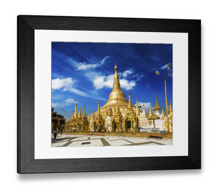 Framed Print : Myanmer famous sacred place and tourist attraction landmark Framed Print : Myanmer famous sacred place and tourist attraction landmark