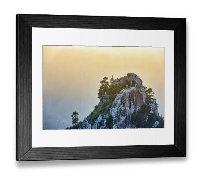 Framed Print : Rock formation in the evening haze Framed Print : Rock formation in the evening haze