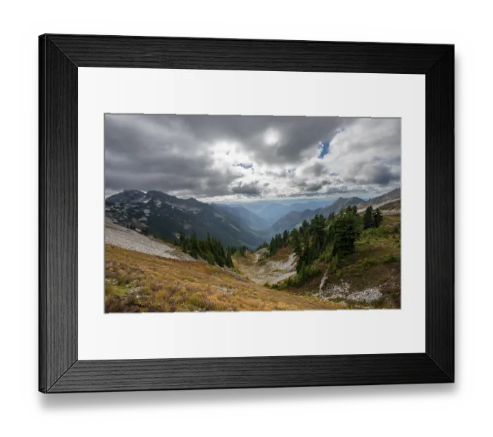 Framed Print : View into the valley of Butter Creek