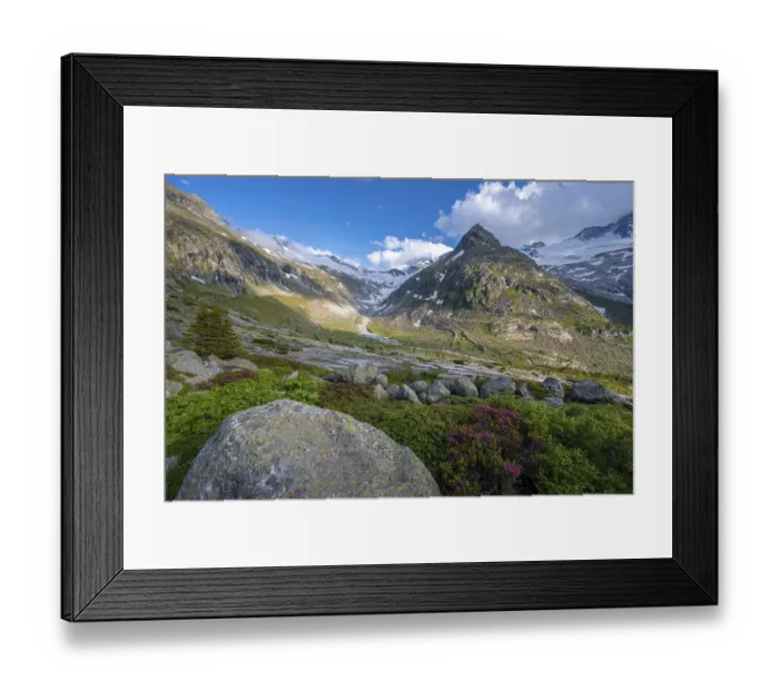 Framed Print : Mountains on the Berliner Hoehenweg