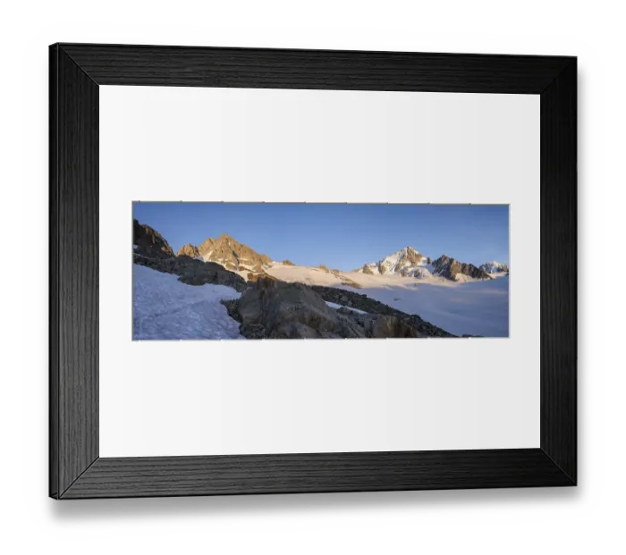 Framed Print : Glacier du Tour, glaciers and mountain tops