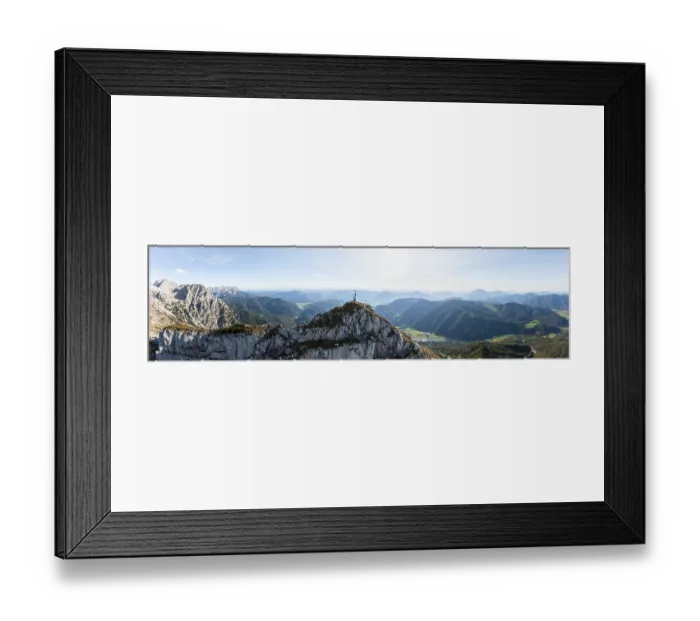 Framed Print : Alpine panorama, Seehorn peak, hiking trail along a ridge Framed Print : Alpine panorama, Seehorn peak, hiking trail along a ridge