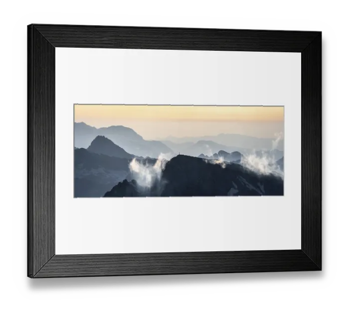 Framed Print : Dramatic mountain landscape, view from Hochkoenig