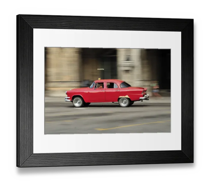 Framed Print : Vintage car, Habana Vieja, Old Havana