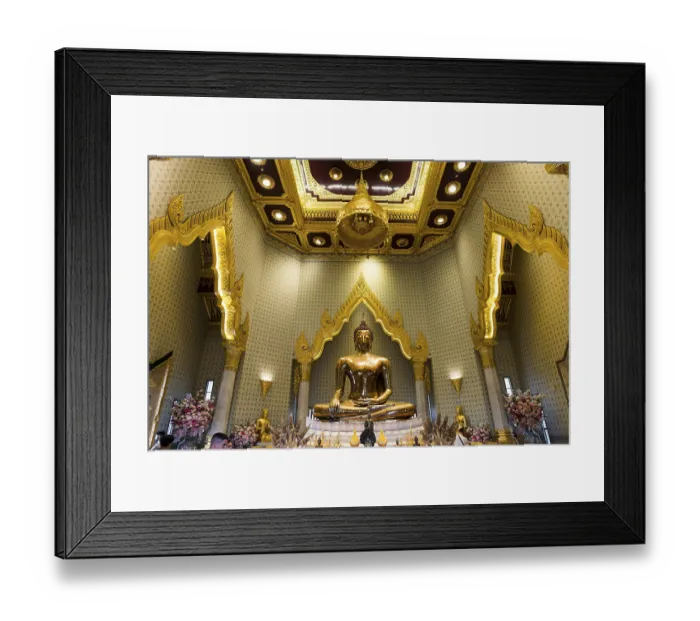 Framed Print : Golden Buddha statue, Wat Trai Mit Witthayaram Worawihan Framed Print : Golden Buddha statue, Wat Trai Mit Witthayaram Worawihan