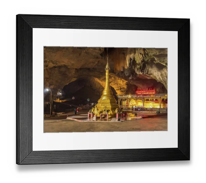 Framed Print : Caved filled with buddhas, Saddan cave Framed Print : Caved filled with buddhas, Saddan cave