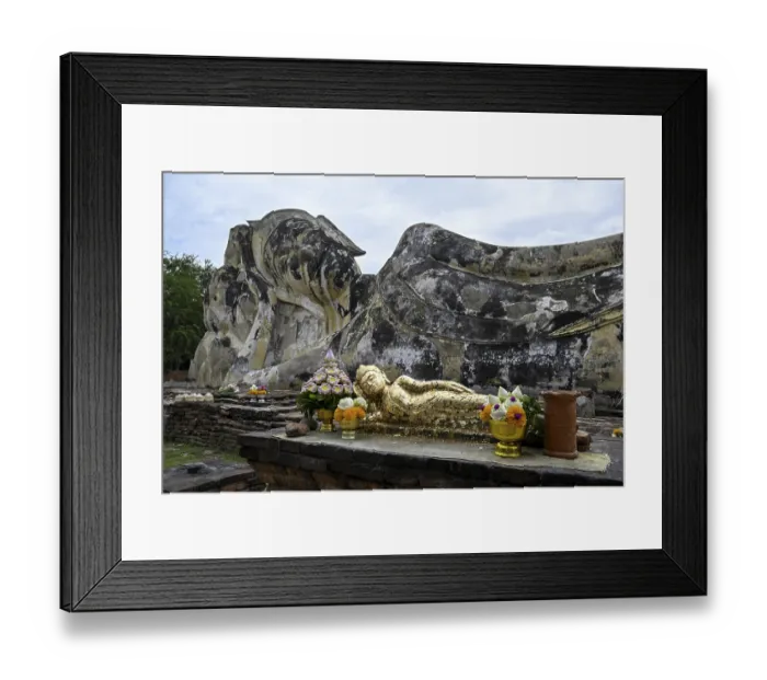 Framed Print : Reclining Buddha in Wat Lokayasutharam