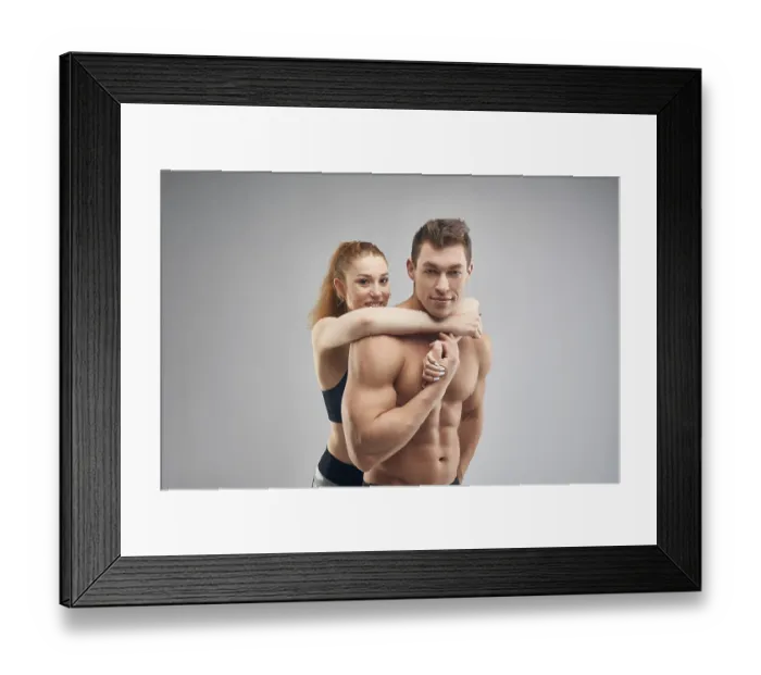Framed Print : Side view of muscular shirtless man Framed Print : Side view of muscular shirtless man