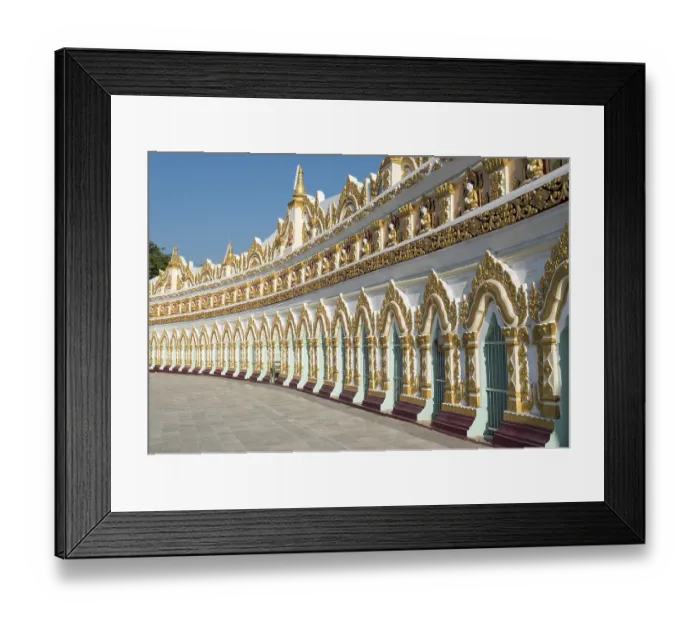 Framed Print : Exterior of the curved chamber of Umin Thounzeh