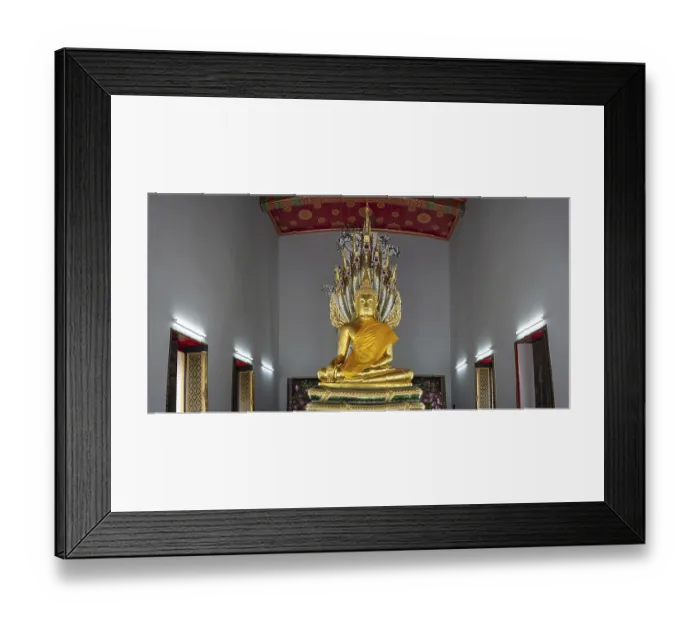 Framed Print : Gilded Buddha statue, Bhumispara-mudra Framed Print : Gilded Buddha statue, Bhumispara-mudra