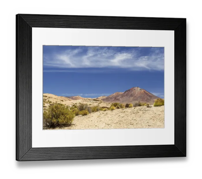 Framed Print : Landscape in the Altiplano, Andean Plateau
