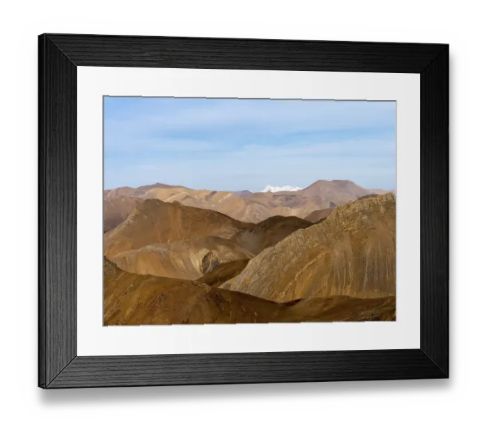 Framed Print : Yellow mountains in the highlands of Tibet