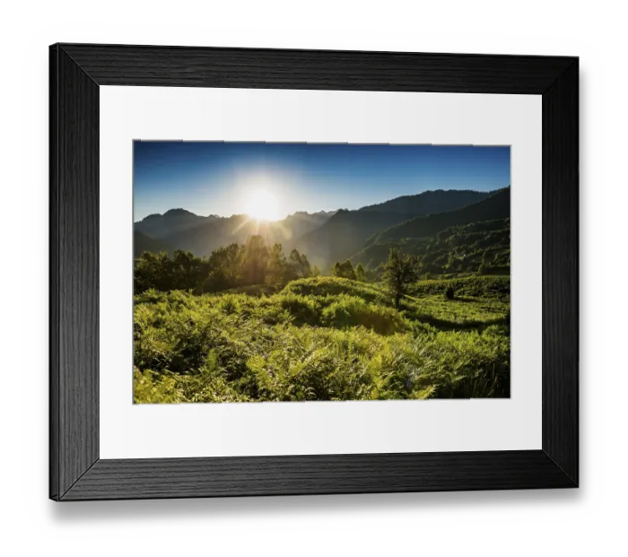 Framed Print : Mountain landscape, Lescun, Departement Pyrenees-Atlantiques