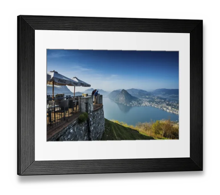 Framed Print : Restaurant, Monte Bre, spring, Lugano