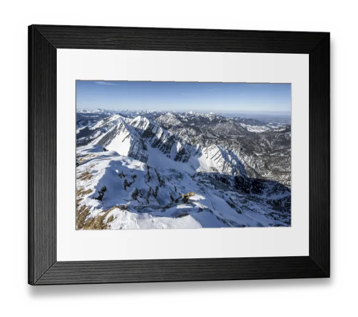 Framed Print : View from the summit of Sonntagshorn