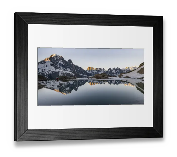 Framed Print : Morning atmosphere at a mountain lake