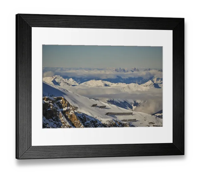 Framed Print : View from Mount Kitzsteinhorn on snow covered mountains Framed Print : View from Mount Kitzsteinhorn on snow covered mountains